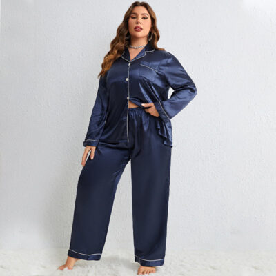 Silk plus size women’s loungewear pajamas factory