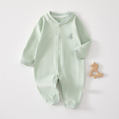 Cotton cartoon double-breasted long-sleeve baby toddler pajamas
