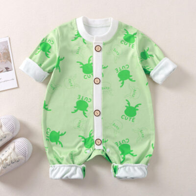 Spring autumn long-sleeve one-piece baby toddler pajamas