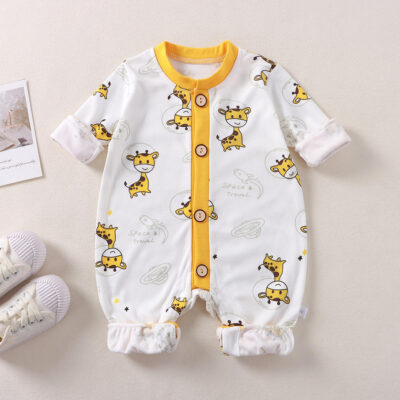 Spring autumn long-sleeve one-piece baby toddler pajamas