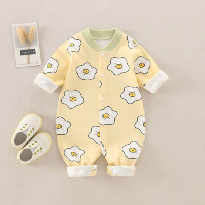 Spring autumn long-sleeve one-piece baby toddler pajamas