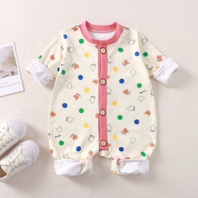Spring autumn long-sleeve one-piece baby toddler pajamas