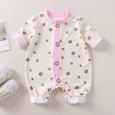 Spring autumn long-sleeve one-piece baby toddler pajamas