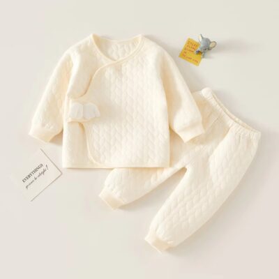Soft cotton long-sleeve baby and toddler pajama set
