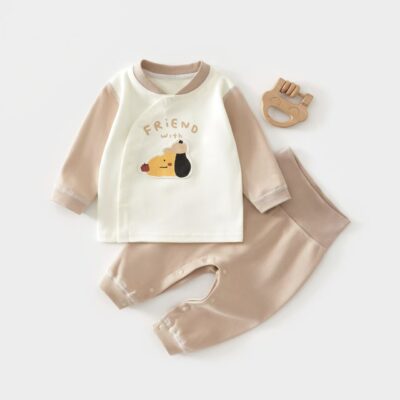 Soft breathable cotton baby toddler pajamas set