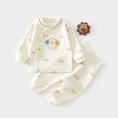Soft breathable cotton baby toddler pajamas set