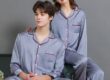 Summer short-sleeve couple silk pajama set