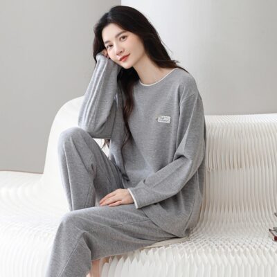 Thick warm autumn winter long sleeve cotton pajamas