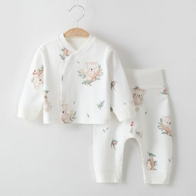 Cotton high waist spring autumn baby toddler pajamas