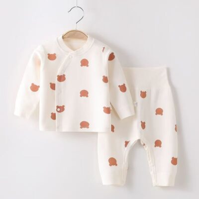 Cotton high waist spring autumn baby toddler pajamas