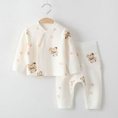 Cotton high waist spring autumn baby toddler pajamas