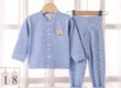 Fashion comfortable cardigan set baby toddler pajamas
