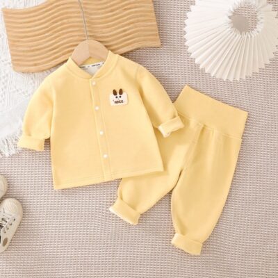 Fashion comfortable cardigan set baby toddler pajamas