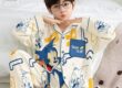 Cute fashion spring autumn cardigan boys cotton pajama set