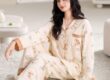 Spring autumn long sleeve casual homewear cotton pajamas