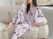 Premium fashion long sleeve spring autumn cotton pajamas