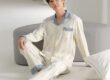 Premium casual cardigan long sleeve men cotton pajamas