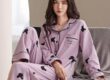 Light luxury cardigan spring autumn women cotton pajamas