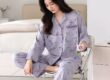 Loose long sleeve cardigan homewear women cotton pajamas